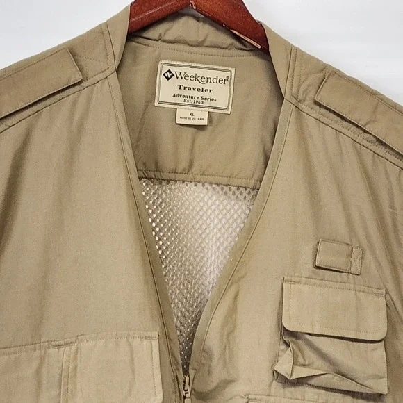 Weekender Traveler Vest‎ Men's XL Fishing Hiking Hunting Outdoor Pockets Mesh - Picture 3 of 11